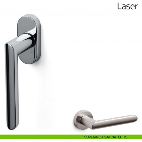 Maniglia per finestra martellina DK Laser Olivari superinox satinato