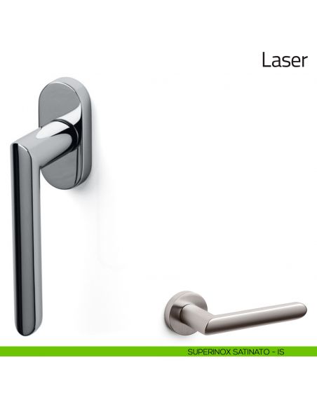Maniglia per finestra martellina DK Laser Olivari superinox satinato