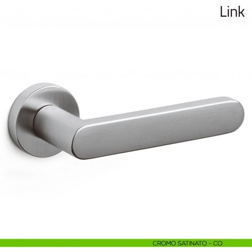 Maniglia per porta Link Olivari cromo satinato