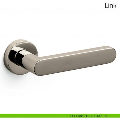 Maniglia per porta Link Olivari supernichel lucido