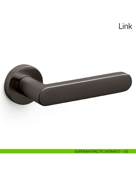 Maniglia per porta Link Olivari superantracite satinato