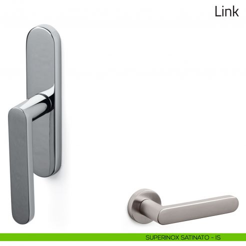Maniglia per finestra cremonese Link Olivari superinox satinato