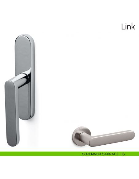Maniglia per finestra cremonese Link Olivari superinox satinato