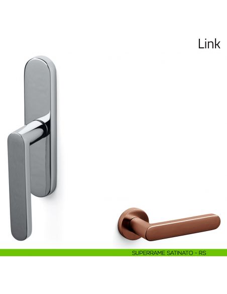 Maniglia per finestra cremonese Link Olivari superrame satinato