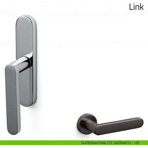 Maniglia per finestra cremonese Link Olivari superantracite satinato