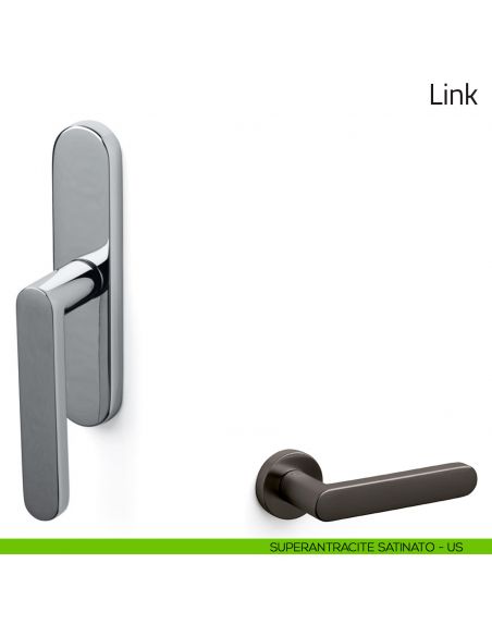 Maniglia per finestra cremonese Link Olivari superantracite satinato