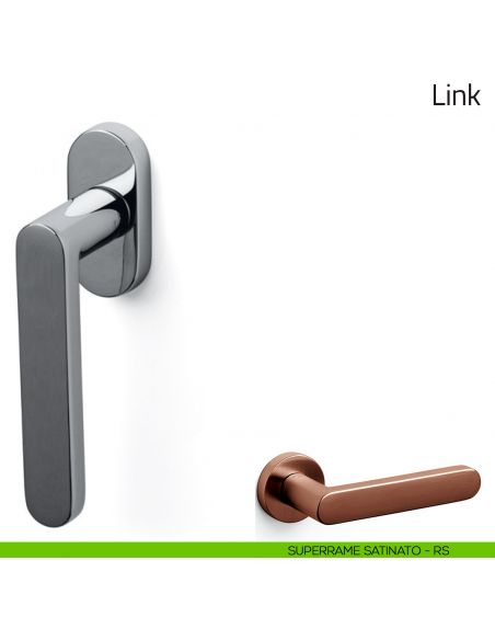Maniglia per finestra martellina DK Link Olivari superrame satinato