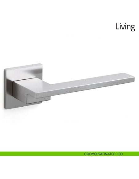 Maniglia per porta Living Olivari bassa cromo satinato