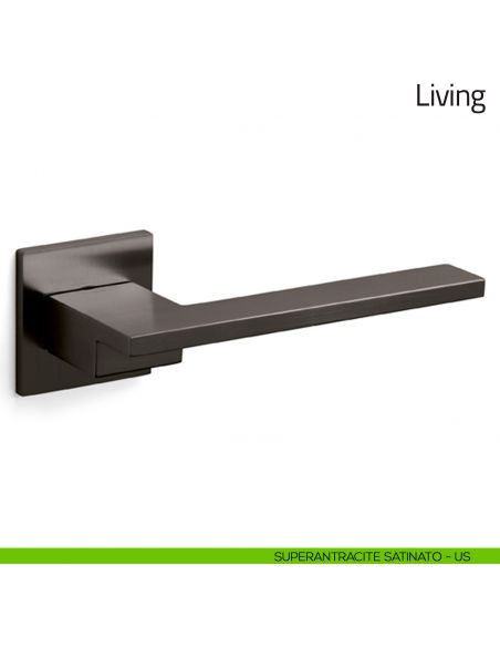 Maniglia per porta Living Olivari bassa superantracite satinato