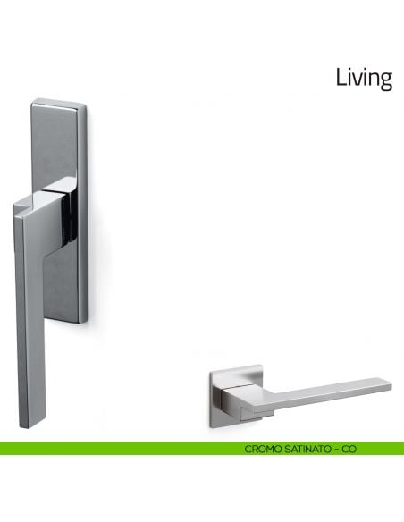 Maniglia per finestra cremonese Living Olivari cromo satinato