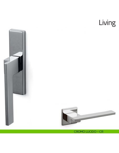 Maniglia per finestra cremonese Living Olivari cromo lucido