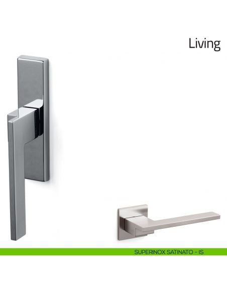 Maniglia per finestra cremonese Living Olivari superinox satinato
