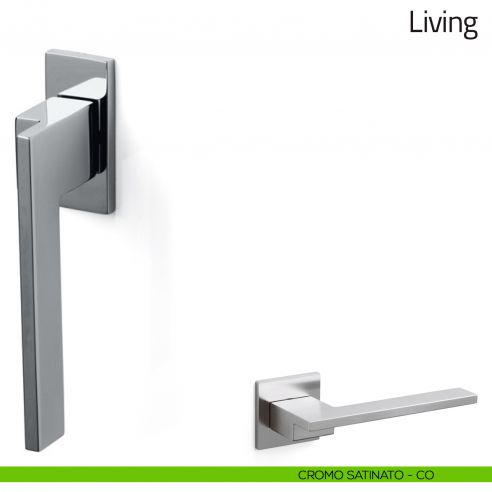 Maniglia per finestra martellina DK Living Olivari bassa cromo satinato