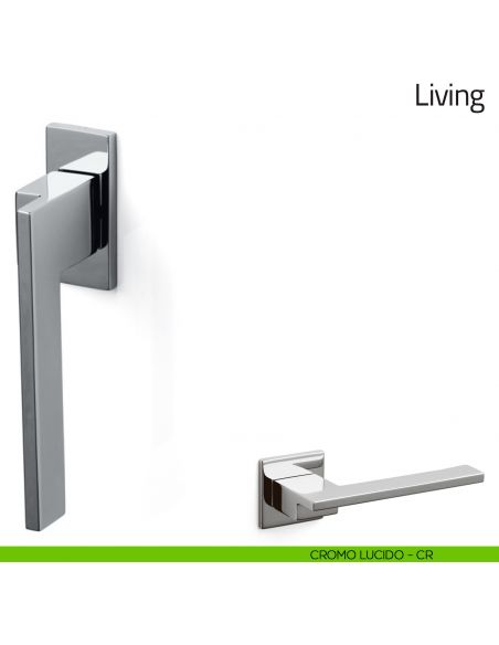 Maniglia per finestra martellina DK Living Olivari bassa cromo lucido