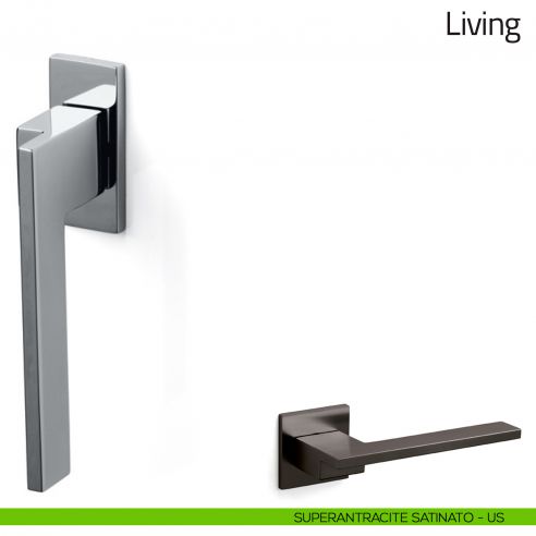 Maniglia per finestra martellina DK Living Olivari bassa superantracite satinato