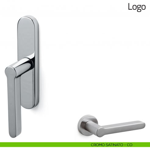 Maniglia per finestra cremonese Logo Olivari cromo satinato