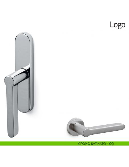 Maniglia per finestra cremonese Logo Olivari cromo satinato