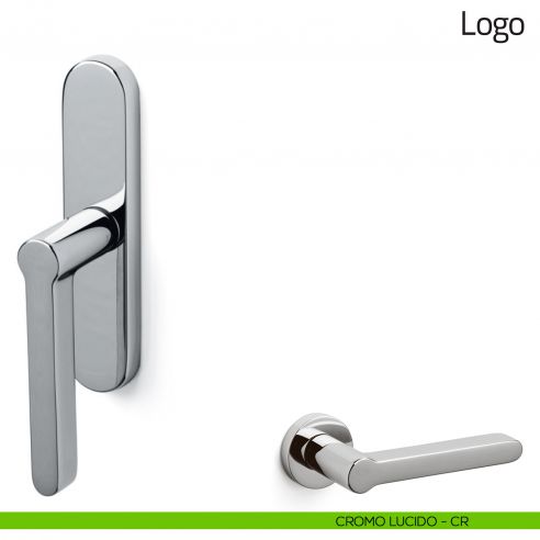 Maniglia per finestra cremonese Logo Olivari cromo lucido