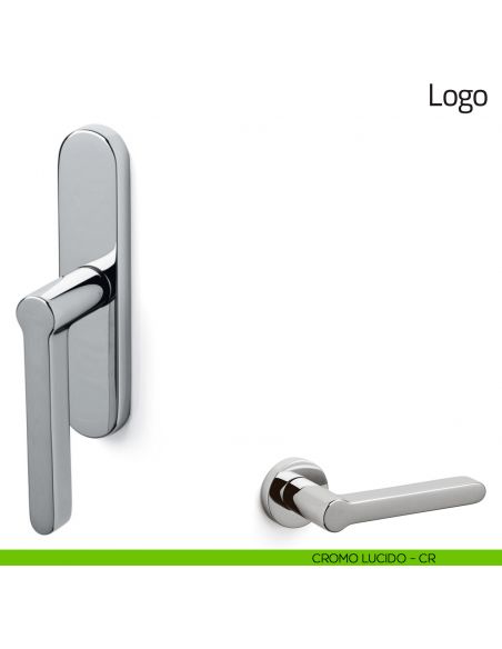 Maniglia per finestra cremonese Logo Olivari cromo lucido