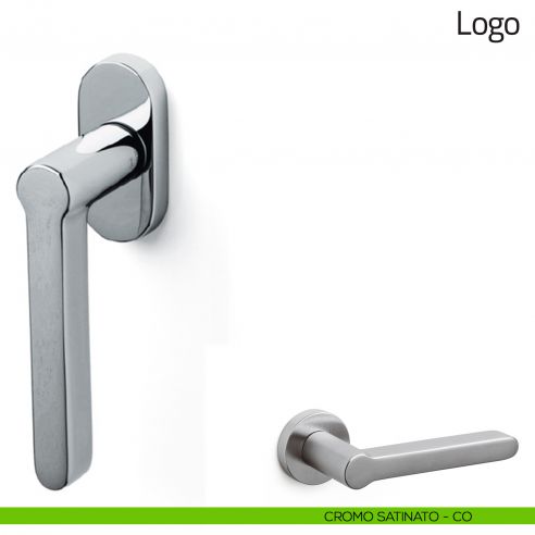 Maniglia per finestra martellina DK Logo Olivari cromo satinato