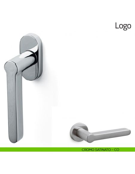 Maniglia per finestra martellina DK Logo Olivari cromo satinato