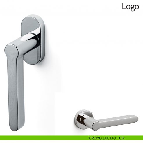Maniglia per finestra martellina DK Logo Olivari cromo lucido