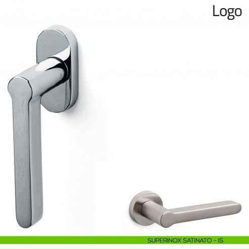 Maniglia per finestra martellina DK Logo Olivari superinox satinato