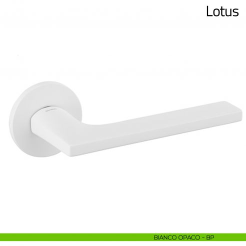 Maniglia per porta Lotus Olivari bassa bianco opaco