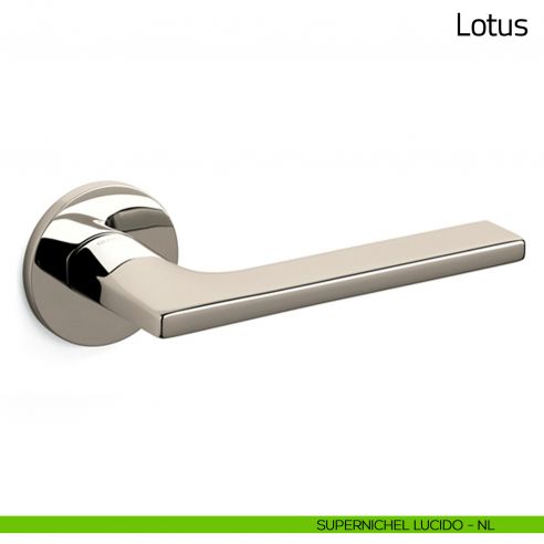 Maniglia per porta Lotus Olivari bassa supernichel lucido