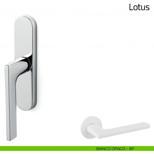 Maniglia per finestra cremonese Lotus Olivari bianco opaco