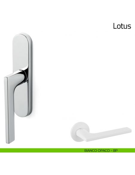 Maniglia per finestra cremonese Lotus Olivari bianco opaco