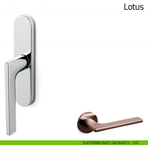 Maniglia per finestra cremonese Lotus Olivari superbronzo satinato