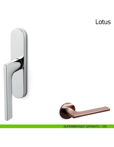 Maniglia per finestra cremonese Lotus Olivari superbronzo satinato