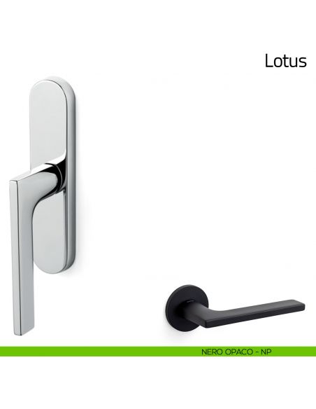 Maniglia per finestra cremonese Lotus Olivari nero opaco
