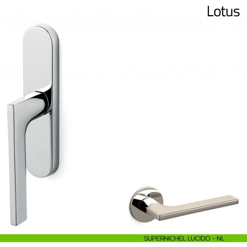 Maniglia per finestra cremonese Lotus Olivari supernichel lucido