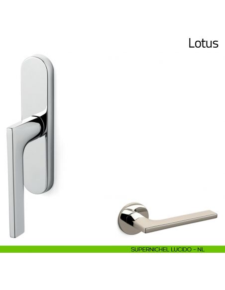 Maniglia per finestra cremonese Lotus Olivari supernichel lucido