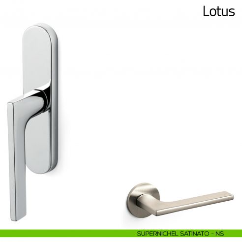 Maniglia per finestra cremonese Lotus Olivari supernichel satinato