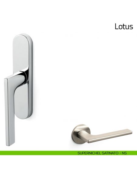 Maniglia per finestra cremonese Lotus Olivari supernichel satinato
