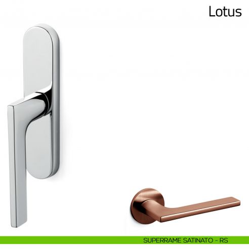 Maniglia per finestra cremonese Lotus Olivari superrame satinato