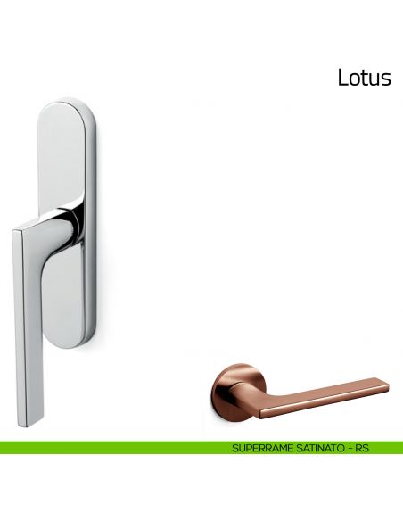 Maniglia per finestra cremonese Lotus Olivari superrame satinato