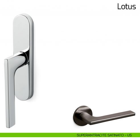 Maniglia per finestra cremonese Lotus Olivari superantracite satinato