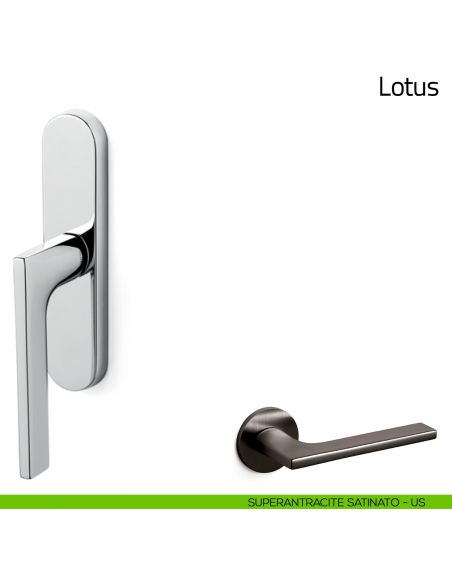 Maniglia per finestra cremonese Lotus Olivari superantracite satinato
