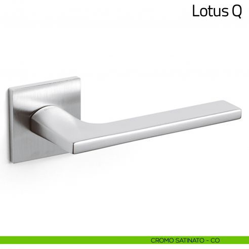 Maniglia per porta Lotus Q Olivari bassa cromo satinato