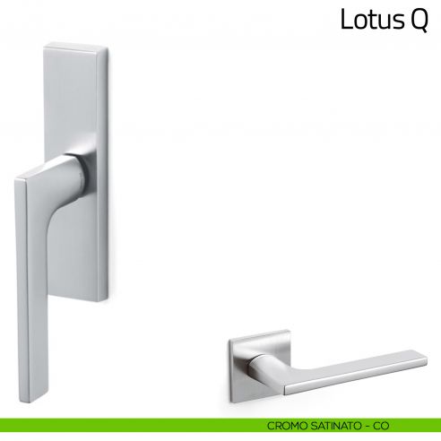 Maniglia per finestra cremonese Lotus Q Olivari cromo satinato