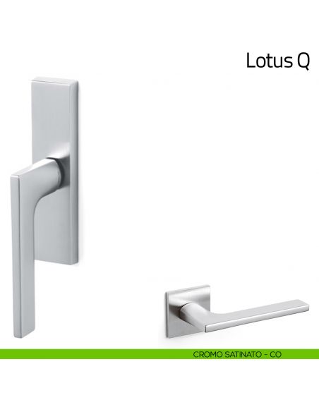 Maniglia per finestra cremonese Lotus Q Olivari cromo satinato