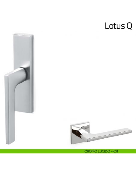Maniglia per finestra cremonese Lotus Q Olivari cromo lucido