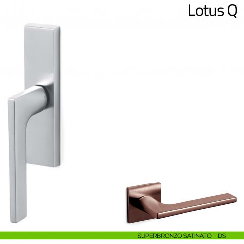 Maniglia per finestra cremonese Lotus Q Olivari superbronzo satinato