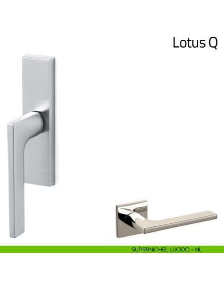 Maniglia per finestra cremonese Lotus Q Olivari supernichel lucido