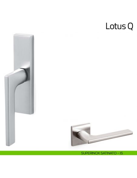 Maniglia per finestra cremonese Lotus Q Olivari superinox satinato