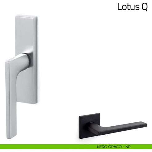 Maniglia per finestra cremonese Lotus Q Olivari nero opaco